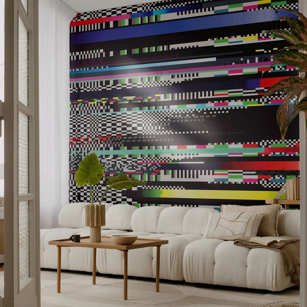 Fotomural Premium Canvas - Una imagen de otra realidad - Abstracción, Pedazo, Ruido digital - 350x256 cm