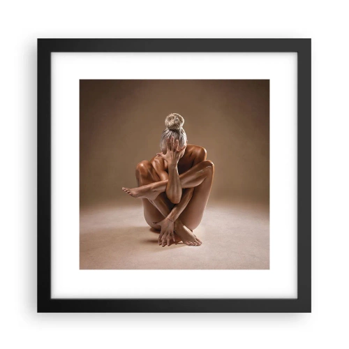 Póster en marco negro - Unidad de cuerpo y espíritu - 30x30 cm