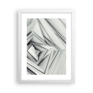 Póster en marco blanco - Ángulos afilados - 30x40 cm