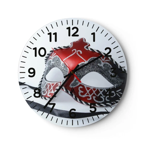 Reloj de pared - Reloj de vidrio - Invitación al baile - 30x30 cm