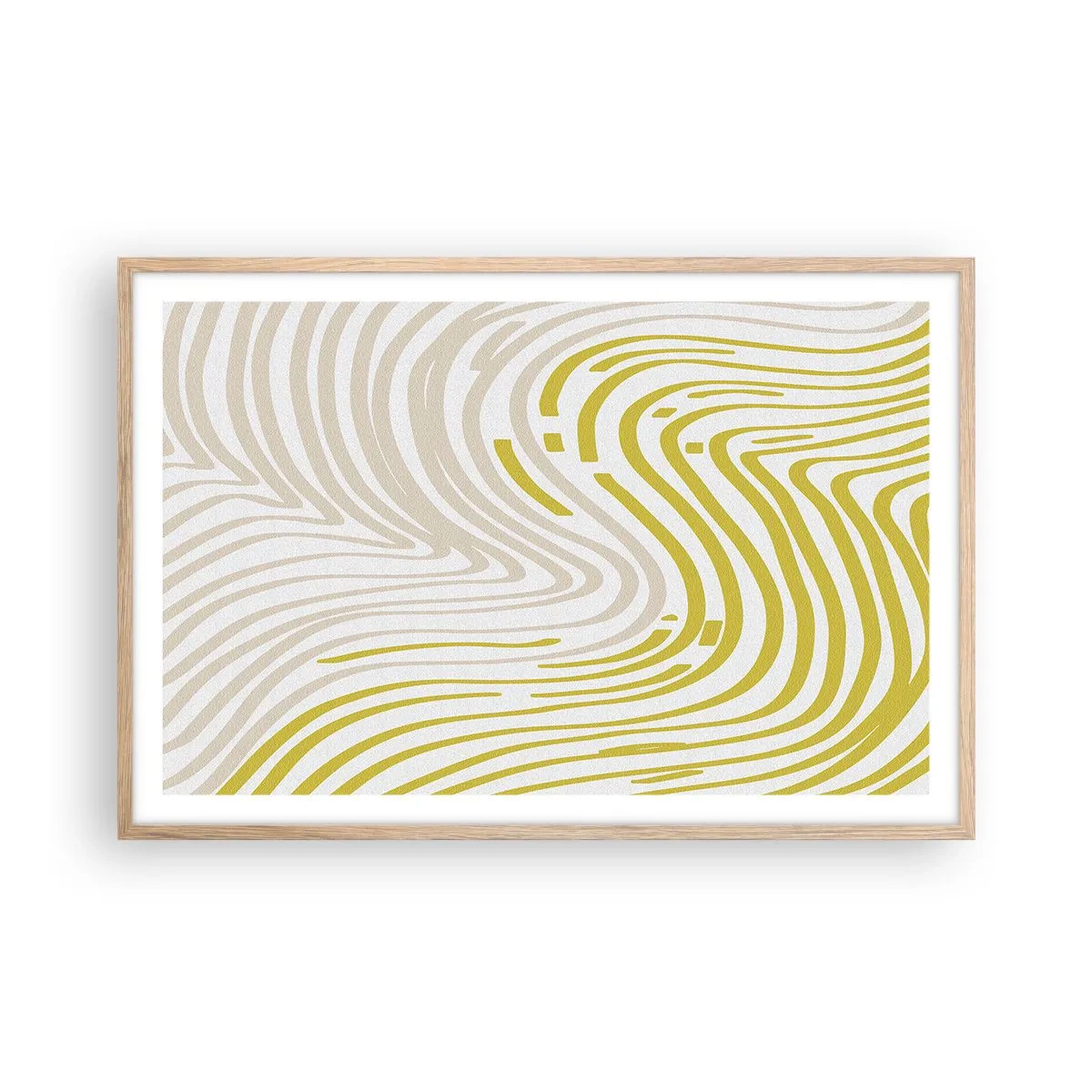 Póster en marco roble claro - Composición curvada - 91x61 cm