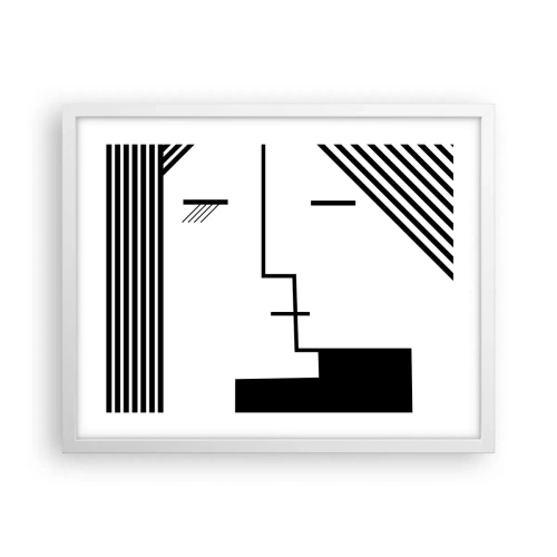 Póster en marco blanco - Solo un beso - 50x40 cm