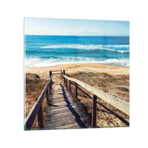 Cuadro sobre vidrio - Impresiones sobre Vidrio - ¡Corre! - 30x30 cm