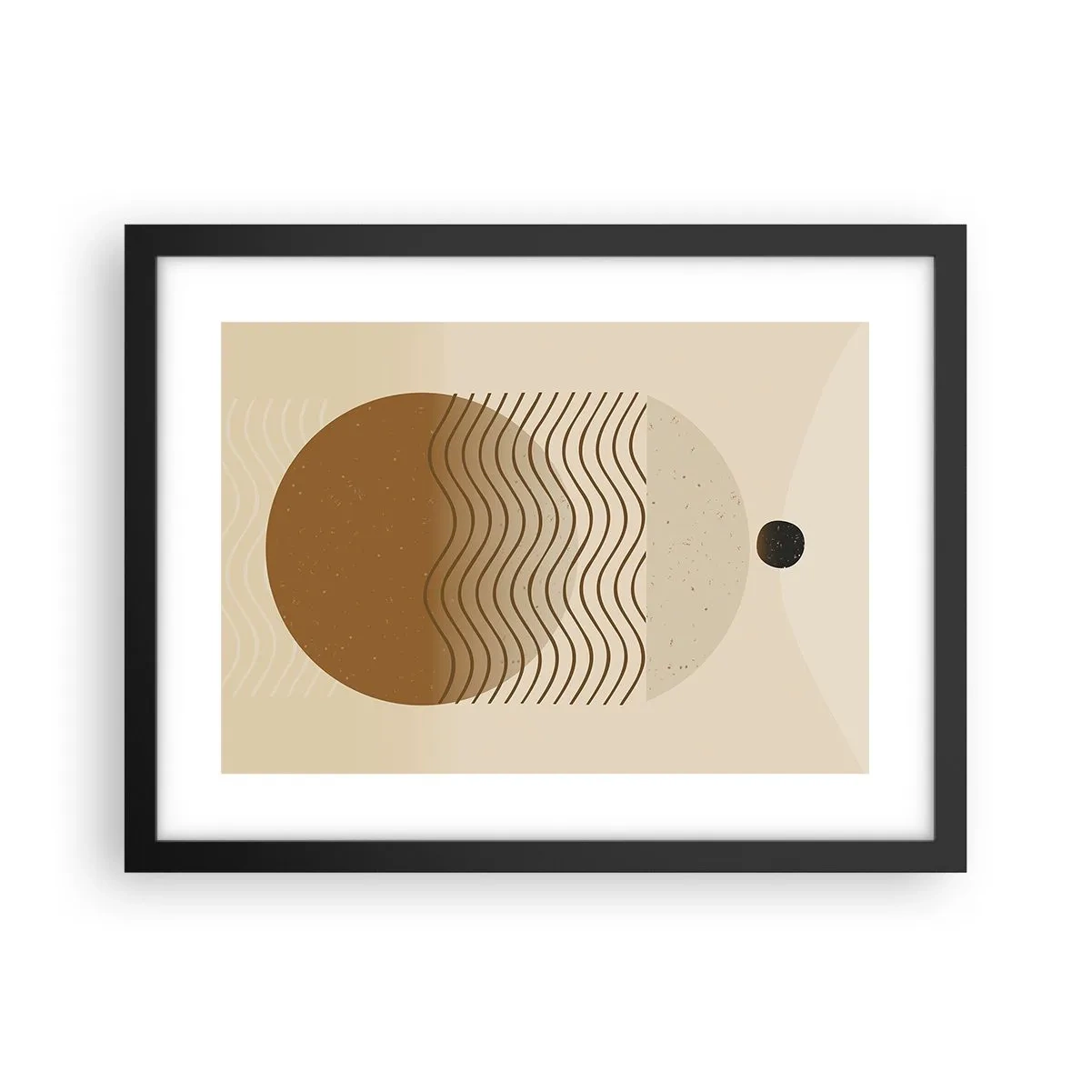 Póster en marco negro - Sobre el origen de las figuras geométricas - 40x30 cm