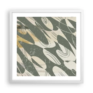 Póster en marco blanco - Abstracción rítmica - 50x50 cm