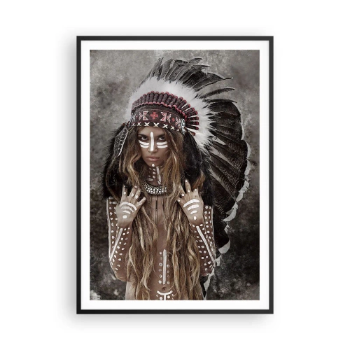 Póster en marco negro - El secreto de la fuerza de la tribu - 70x100 cm