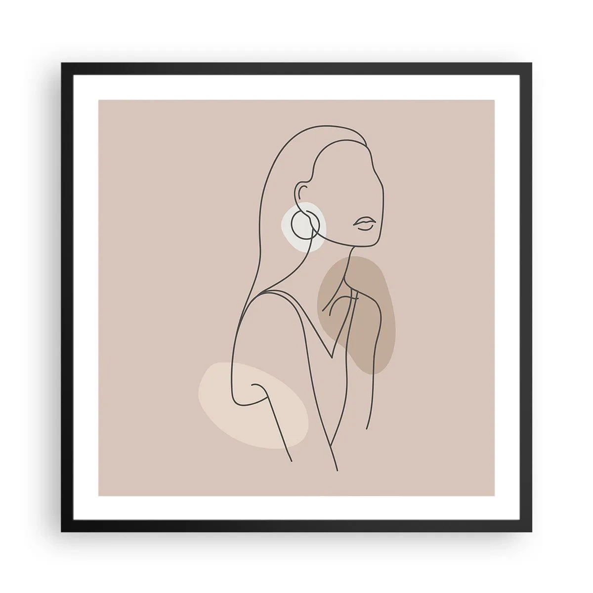 Póster en marco negro - Un icono de la inocencia - 60x60 cm