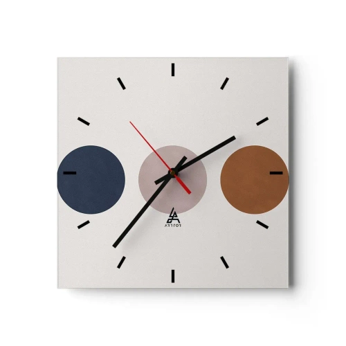 Reloj de pared - Reloj de vidrio - Símbolo de perfección - 40x40 cm
