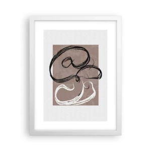 Póster en marco blanco - Composición: la búsqueda de la plenitud - 30x40 cm