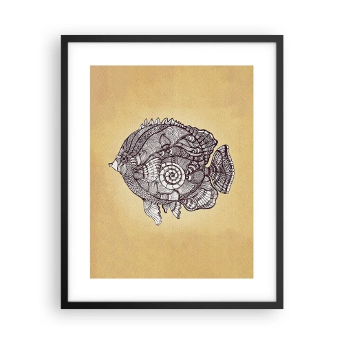 Póster en marco negro - De un océano de ornamentos - 40x50 cm