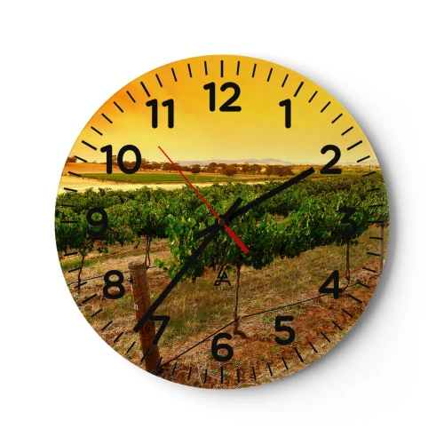 Reloj de pared - Reloj de vidrio - Un trago del sol - 30x30 cm