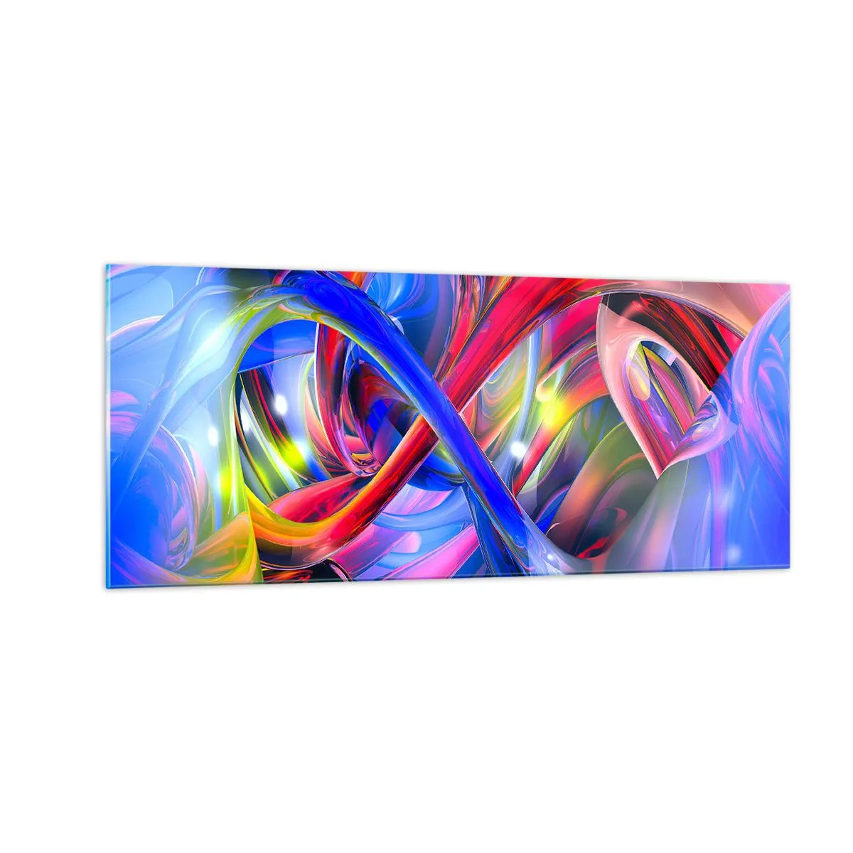 Cuadro sobre vidrio - Impresiones sobre Vidrio - Una danza de colores - 100x40 cm