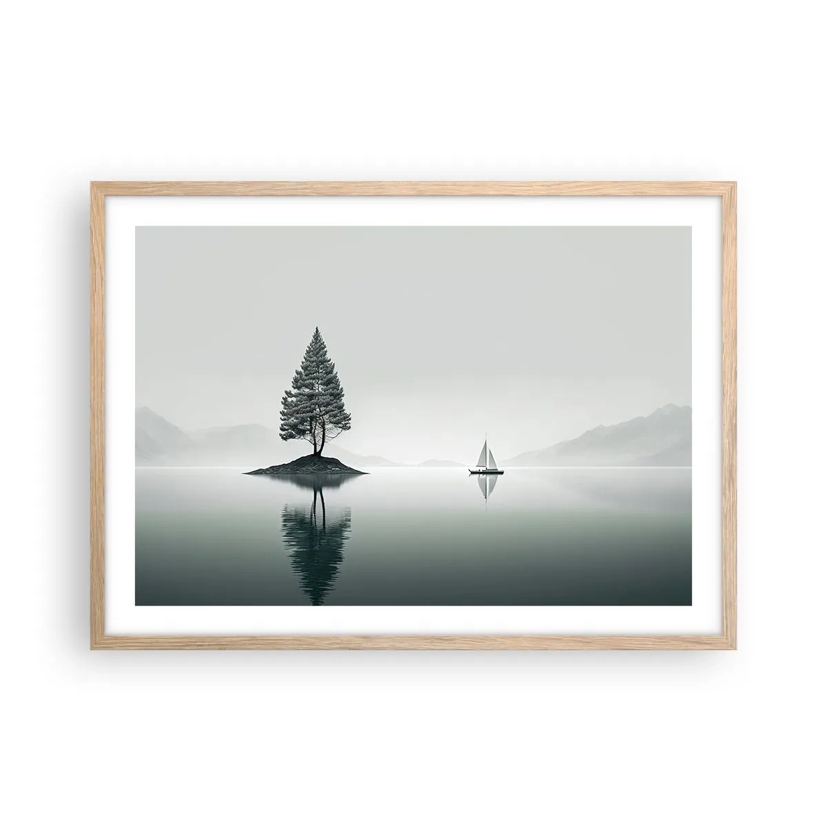 Póster en marco roble claro - Un sueño hecho realidad - 70x50 cm
