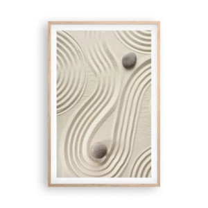 Póster en marco roble claro - Un toque de calidez - 61x91 cm