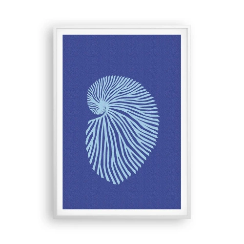 Póster en marco blanco - Nacimiento de una concha - 70x100 cm