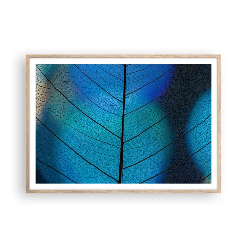 Póster en marco roble claro - Construcción intrincada - 100x70 cm