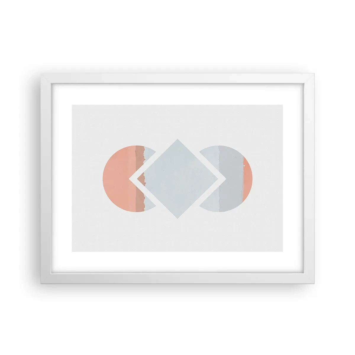 Póster en marco blanco - Arte geométrico - 40x30 cm