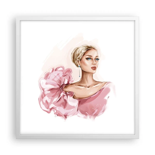 Póster en marco blanco - Recuérdame como una pintura... - 50x50 cm