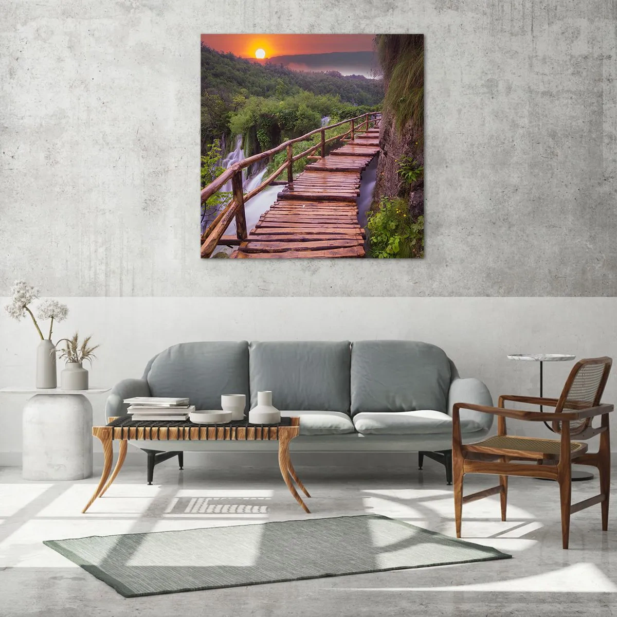 Cuadro sobre vidrio - Impresiones sobre Vidrio - Una belleza inimaginable - 70x70 cm