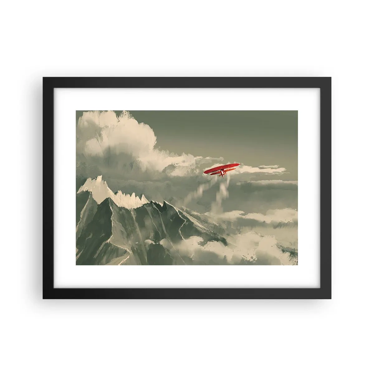 Póster en marco negro - Pionero sin miedo - 40x30 cm