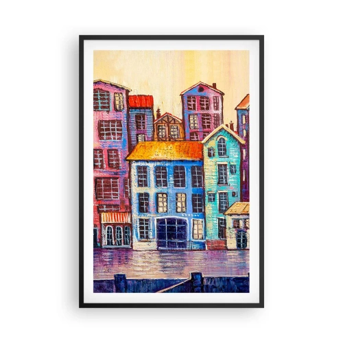 Póster en marco negro - Una ciudad como un cuento de hadas - 61x91 cm
