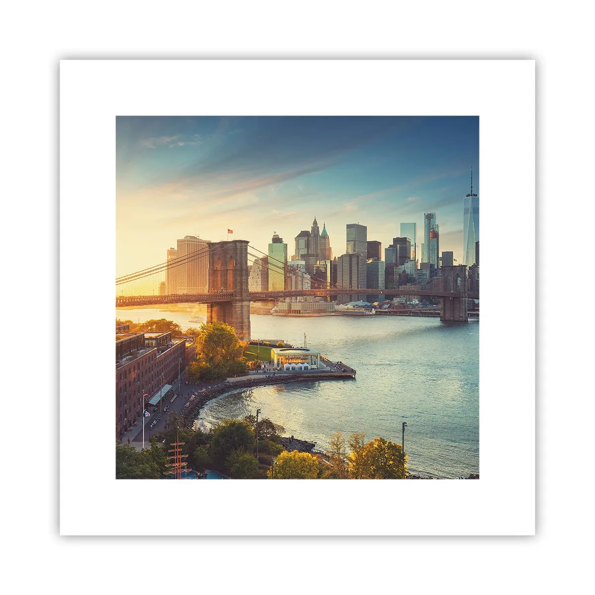 Póster - El amanecer de la gran ciudad - 30x30 cm
