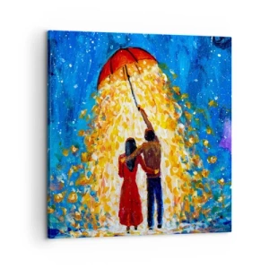 Cuadro sobre lienzo - Impresión de Imagen - La magia de una tarde lluviosa - 60x60 cm