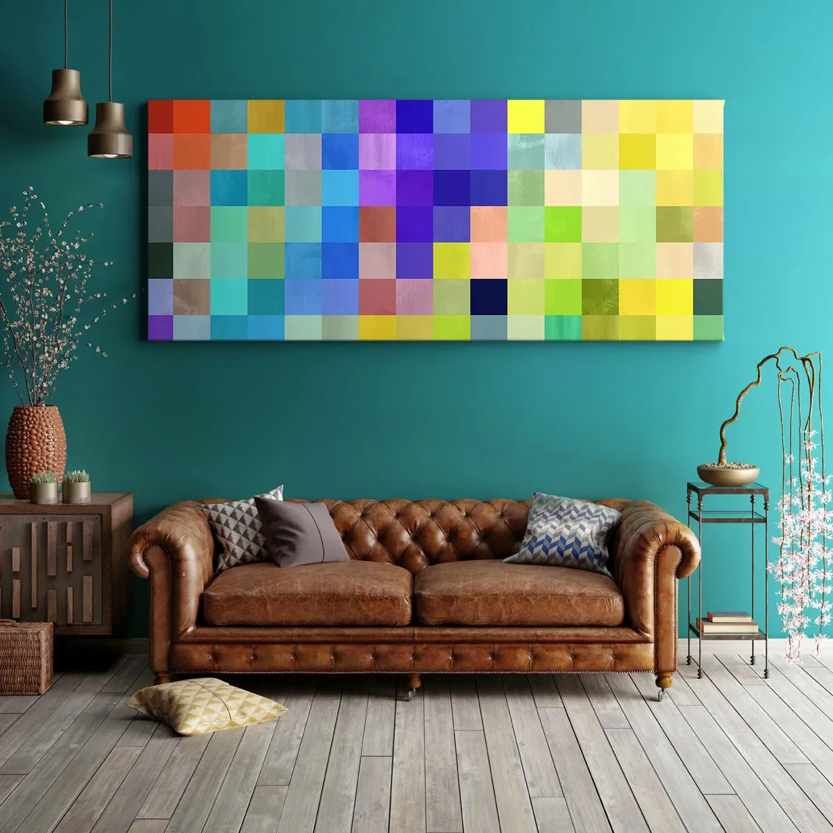 Cuadro sobre lienzo - Impresión de Imagen - Cada uno diferente, todos iguales - 100x40 cm