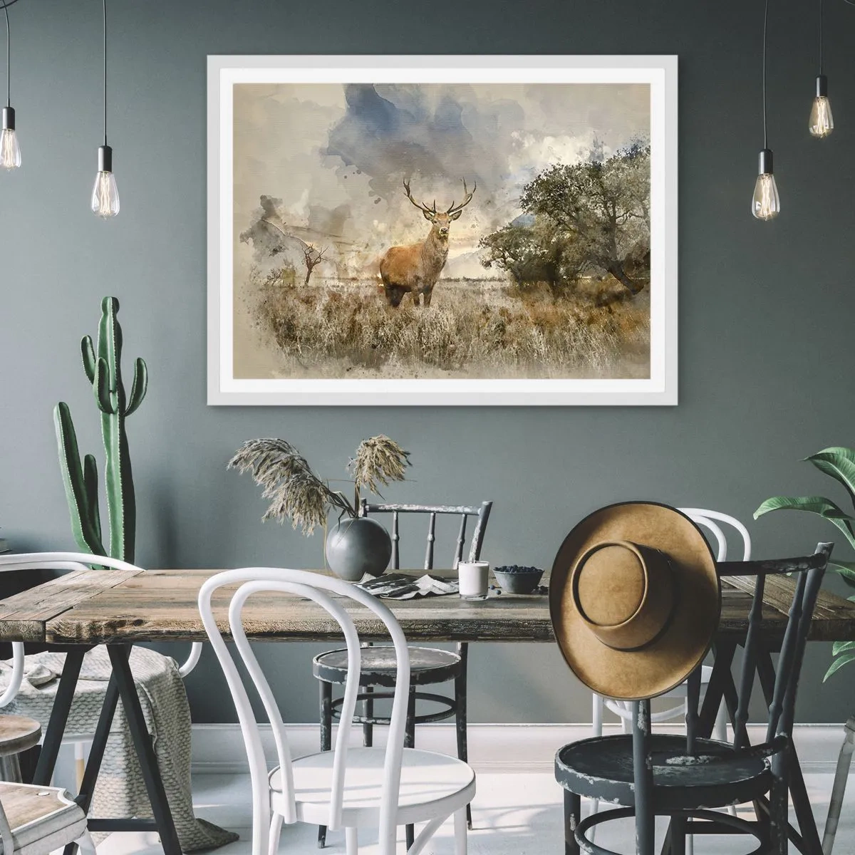 Póster en marco blanco - Dignidad - fuerza - encanto - 70x50 cm