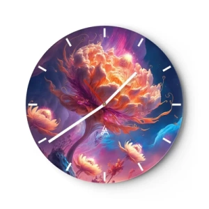Reloj de pared - Reloj de vidrio - Otro mundo - 40x40 cm