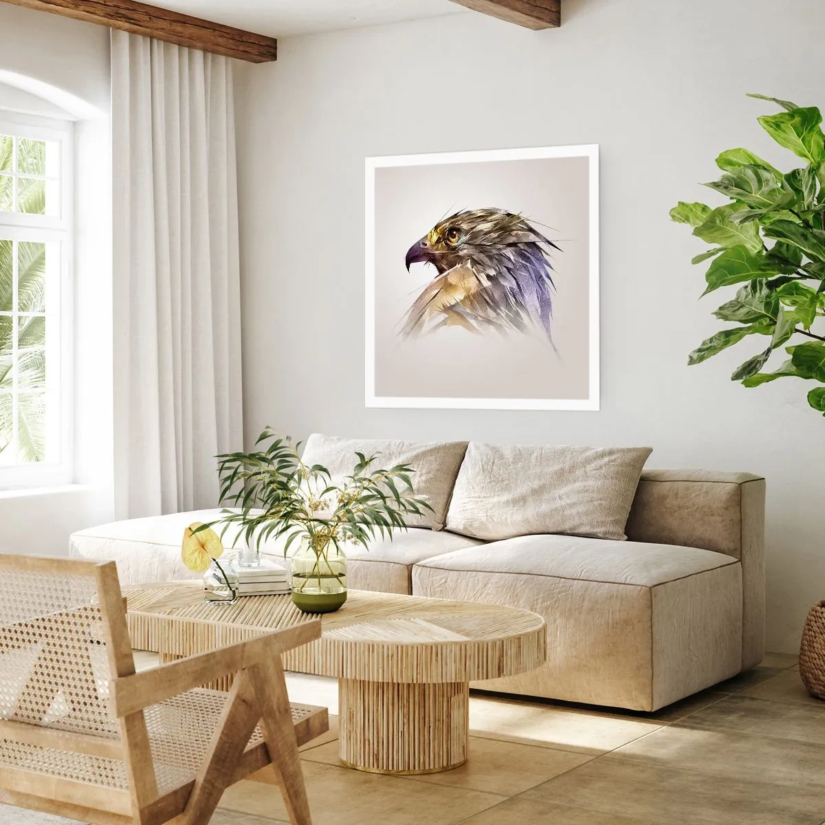 Póster - Retrato de un guerrero - 60x60 cm