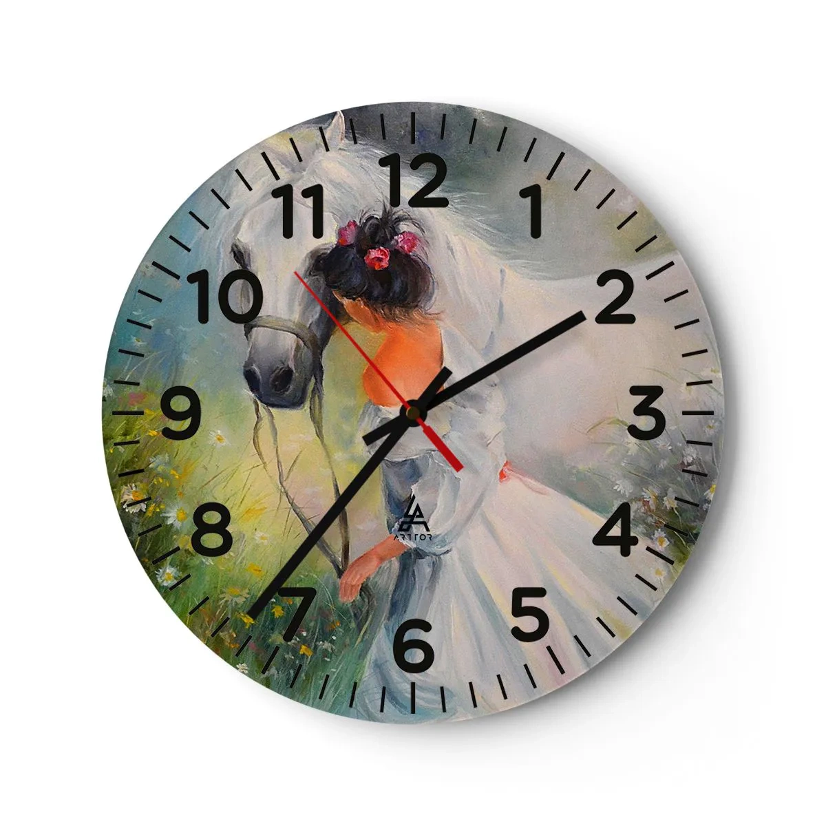 Reloj de pared - Reloj de vidrio - Como si de un hermoso sueño se tratara - 40x40 cm