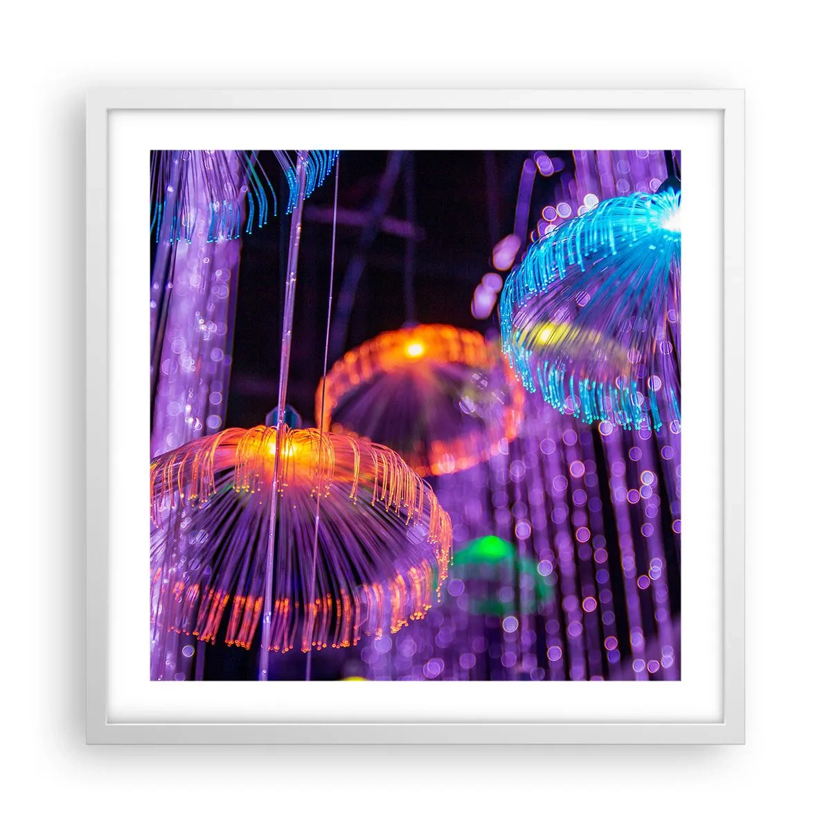 Póster en marco blanco - Fuente luminosa - 50x50 cm