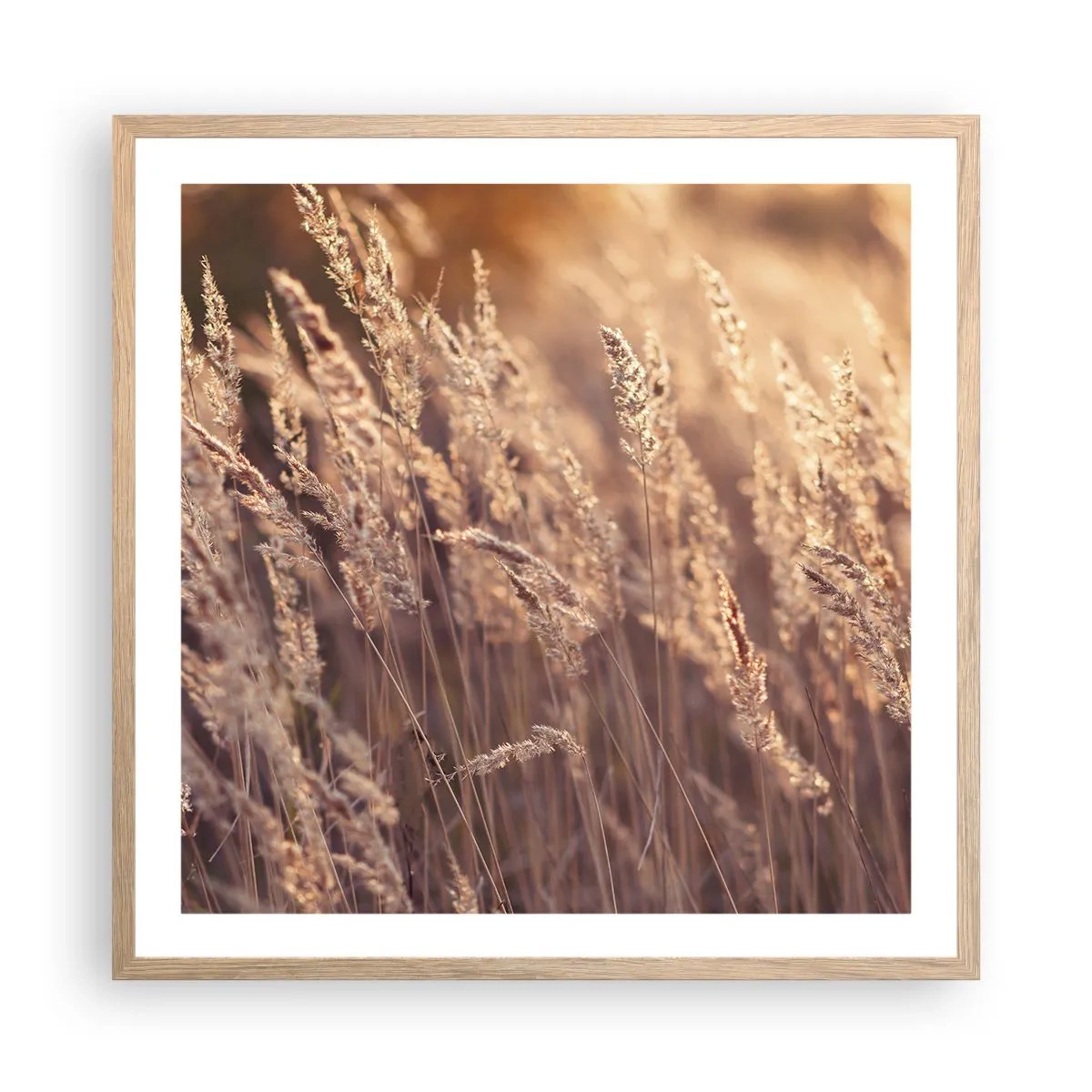 Póster en marco roble claro - Listos para dar la bienvenida al otoño - 60x60 cm