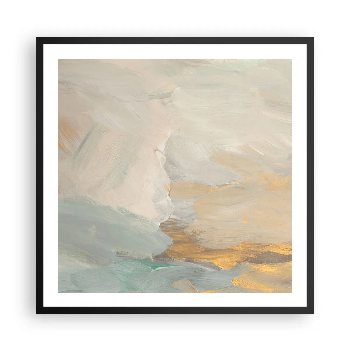 Póster en marco negro - Abstracción - una tierra de dulzura - 60x60 cm