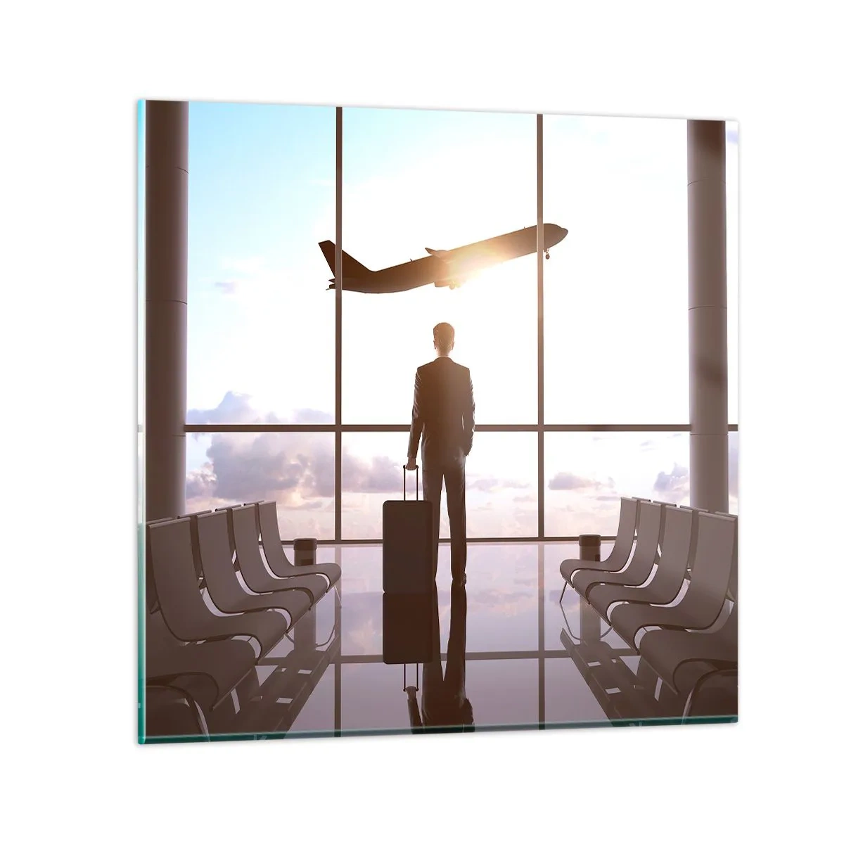 Cuadro sobre vidrio - Impresiones sobre Vidrio - Tienes tiempo, tranquilo - 30x30 cm