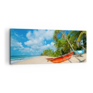 Cuadro sobre lienzo - Impresión de Imagen - El encanto de los trópicos - 100x40 cm