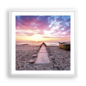 Póster en marco blanco - Un momento de profunda experiencia - 50x50 cm