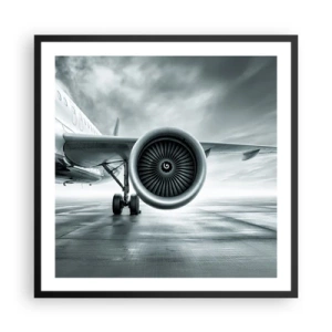 Póster en marco negro - Hay poder - 60x60 cm