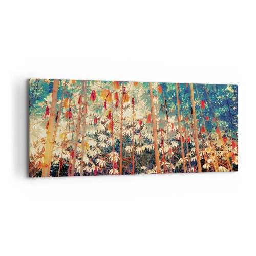 Cuadro sobre lienzo - Impresión de Imagen - La vida secreta de las hojas - 100x40 cm