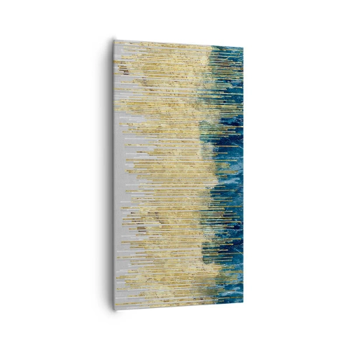 Cuadro sobre lienzo - Impresión de Imagen - Frontera de líneas doradas - 65x120 cm