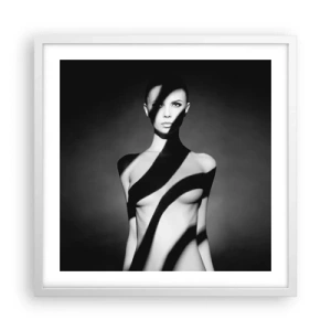 Póster en marco blanco - En la luz y en la sombra - 50x50 cm