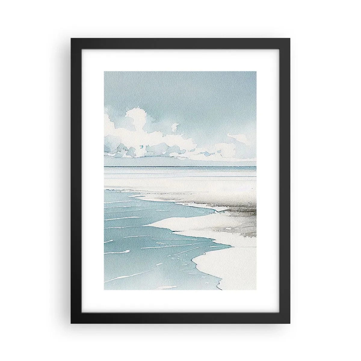 Póster en marco negro - Suave marea otoñal - 30x40 cm