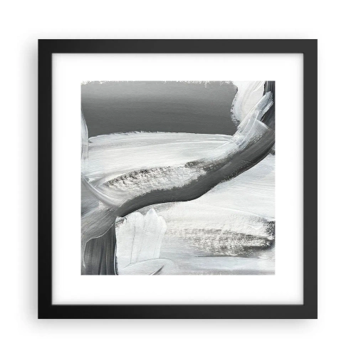 Póster en marco negro - Con movimientos decididos - 30x30 cm
