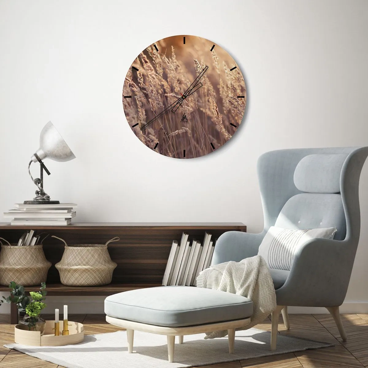 Reloj de pared - Reloj de vidrio - Listos para dar la bienvenida al otoño - 40x40 cm