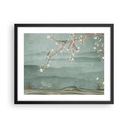 Póster en marco negro - Primavera, ah, eres tú - 50x40 cm