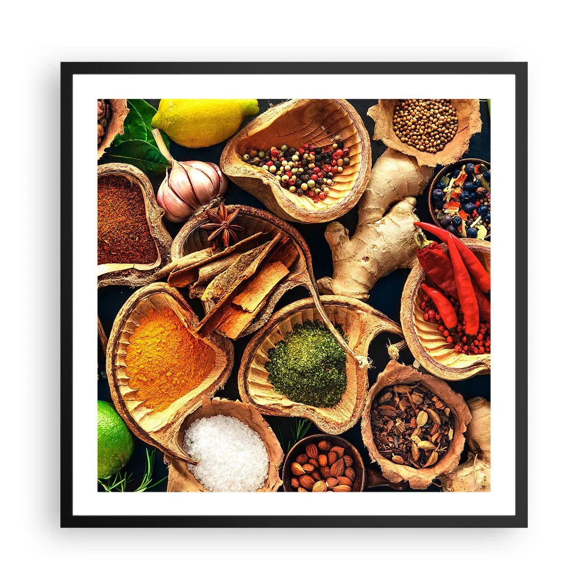 Póster en marco negro - Toma lo que quieras - 60x60 cm