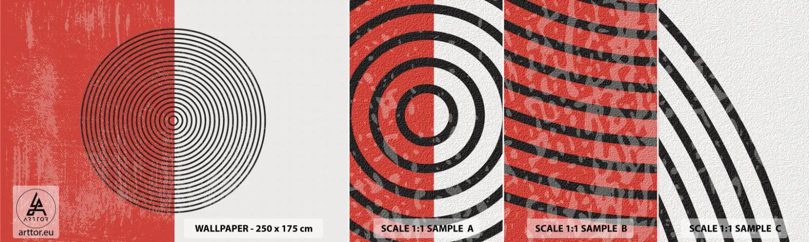 Muestra de fotomural autoadhesivo Deluxe Sticker - En el corazón de la misma - Abstracción, Pedazo, Gráficos - 100x30 cm