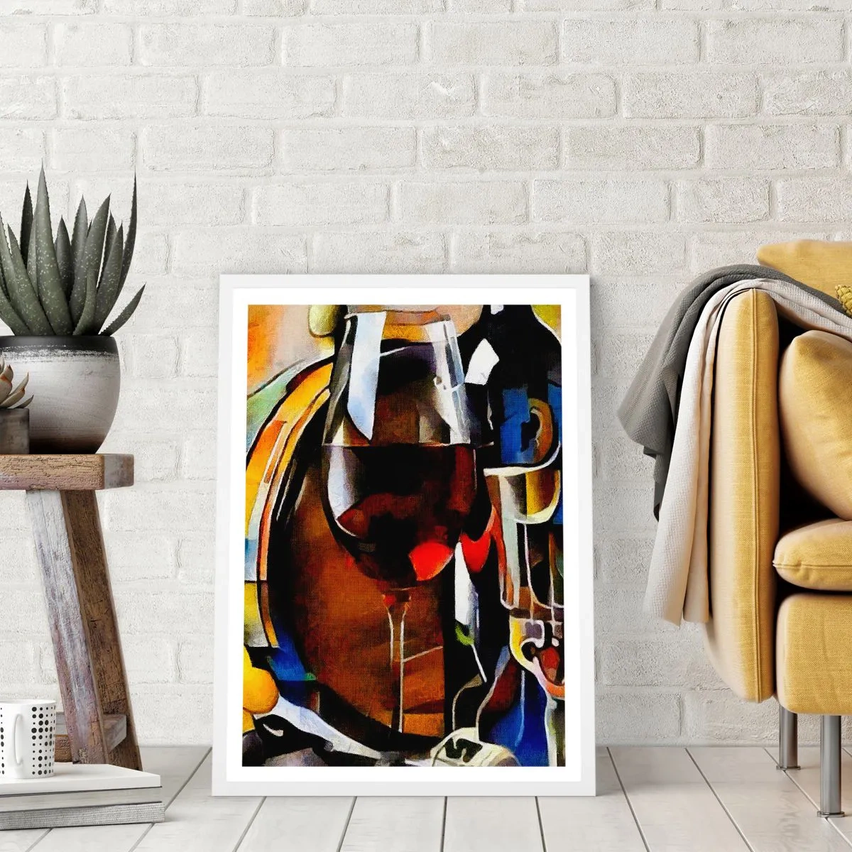 Póster en marco blanco - Y el mundo se vuelve más colorido - 30x40 cm