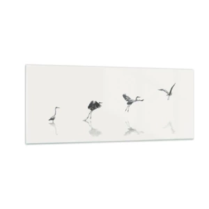 Cuadro sobre vidrio - Impresiones sobre Vidrio - Cuatro sencillos pasos para despegar - 100x40 cm